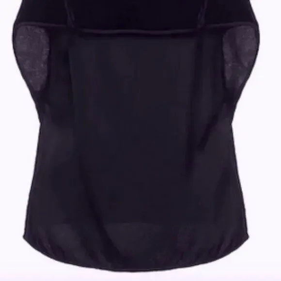 Helmut Lang Layered velvet and sateen camisole
